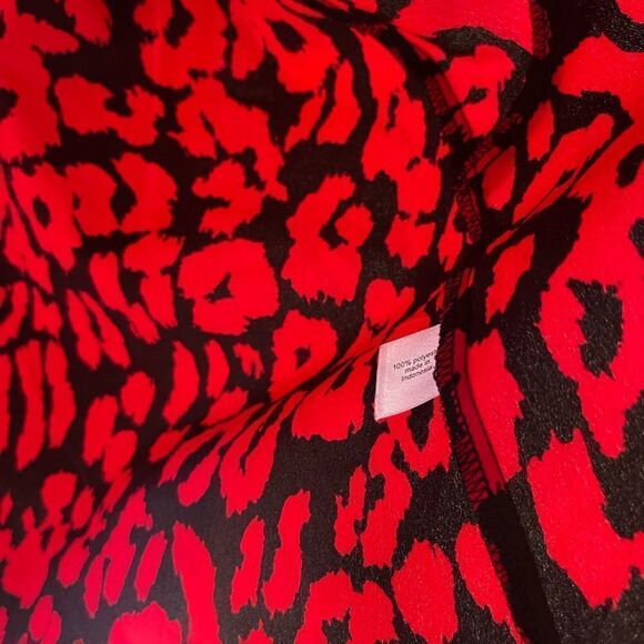 Lane Bryant red and black leopard print long sleeve blouse - Picture 5 of 6